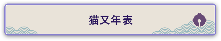 猫又年表
